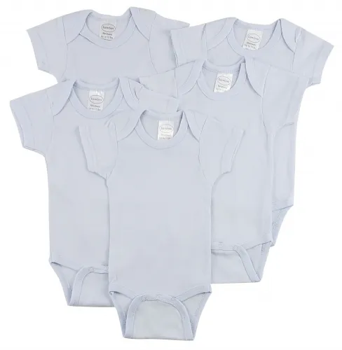 Bambini Layette Infant Wear - CS_0263NB-BLI - Bambini Short Sleeve One Piece 5 Pack - Newborn