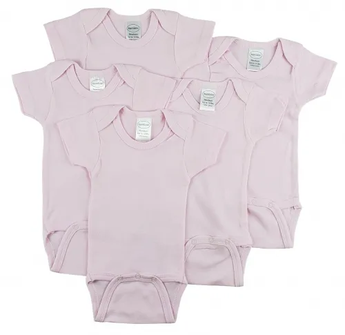 Bambini Layette Infant Wear - CS_0264NB-BLI - Bambini Short Sleeve One Piece 5 Pack - Newborn