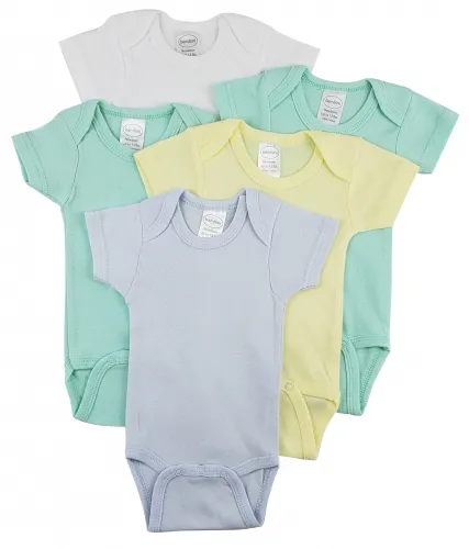 Bambini Layette Infant Wear - From: CS_0268L To: CS_0305L - BLI Bambini Short Sleeve One Piece 5 Pack Large