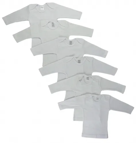 Bambini Layette Infant Wear - CS_050NB_050NB-BLI - Bambini Long Sleeve Lap T-shirts  6 Pack - Newborn