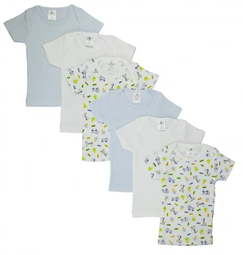 Bambini Layette Infant Wear - CS_058NB_058NB-BLI - Bambini Girls Pastel Variety Short Sleeve Lap T-shirts 6 Pack - Newborn