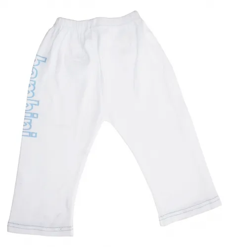 Bambini Layette Infant Wear - From: LS_0206 To: LS_0208 - BLI Bambini Boys White Pants With Print Large
