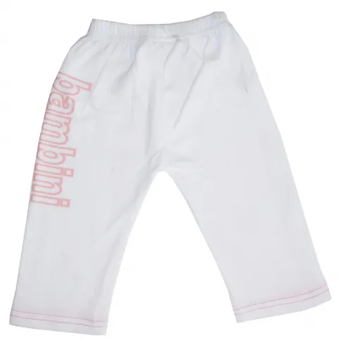 Bambini Layette Infant Wear - From: LS_0209 To: LS_0211 - BLI Bambini Girls White Pants With Print Large