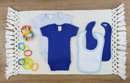 Bambini Layette Infant Wear - LS_0581NB-BLI - Bambini 4 Pc Layette Baby Clothes Set - Newborn