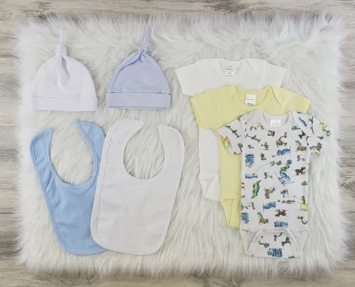 Bambini Layette Infant Wear - LS_0583NB-BLI - Bambini 7 Pc Layette Baby Clothes Set - Newborn