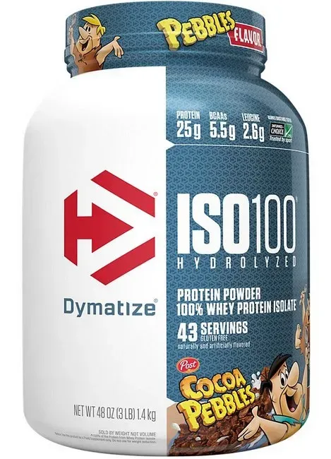 Dymatize Iso 100 Whey Protein Isolate Cocoa Pebbles - 3 Lb (43 Servings)