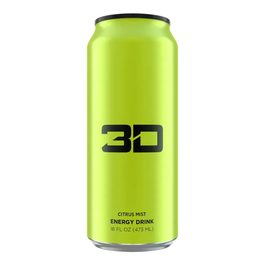 3D Energy Drink Green Citrus Mist - 12 X 16 Oz Cans