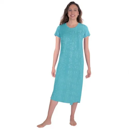 Cool-jams - From: T2118-IL To: T2118-NL  Womens Moisture Wicking Scoop Neck Nightshirt, IslandLeaf