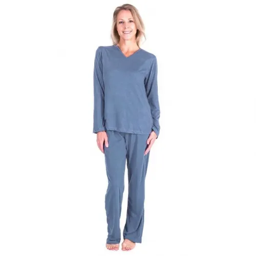 Cool-jams - T3435-DP - Womens Moisture Wicking Long Sleeve Pajama Set , Dusty-Peri