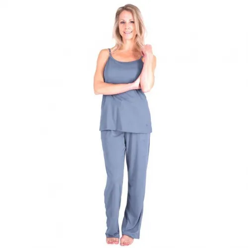 Cool-jams - T3438-DP - Womens Moisture Wicking Cami Long Pant Pajama Set, Dusty-Peri