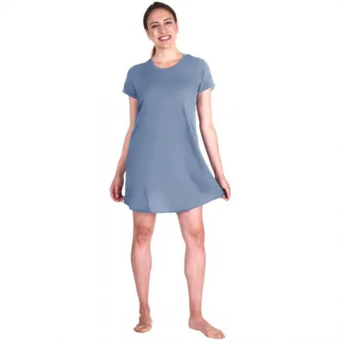 Cool-jams - T3479-DP - Womens Moisture Wicking Scoop Neck Nightshirt/Cover-Up, Dusty-Peri