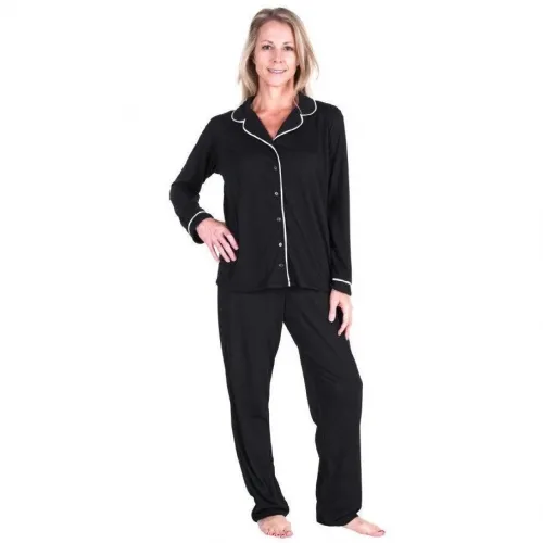 Cool-jams - From: T4331-B To: T4963-V  Womens Mix And Match Moisture Wicking Pj Topper With Pockets Solid,