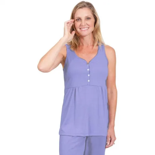 Cool-jams - T4945-DP - Womens Mix And Match Moisture Wicking Babydoll Top, Dusty-Peri