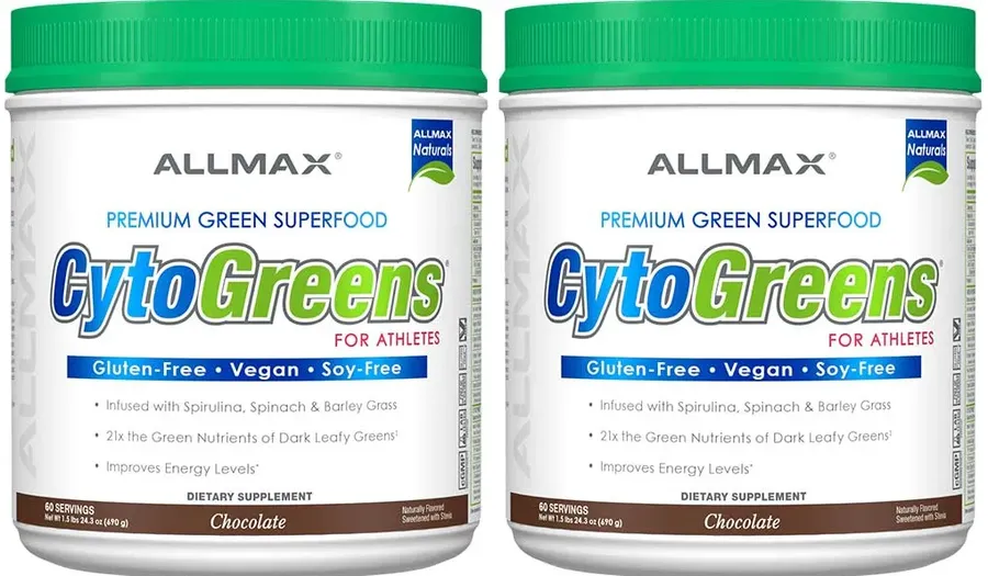Allmax Nutrition Cytogreens Chocolate - 120 Servings (2 X 60 Serv. Btls) Twinpack