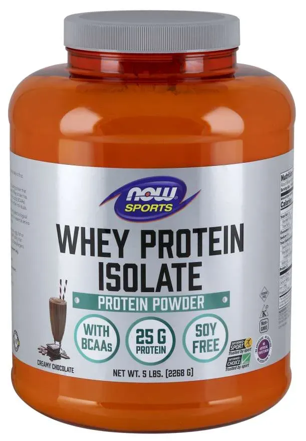 Now Foods Whey Protein Isolate Chocolate - 5 Lb