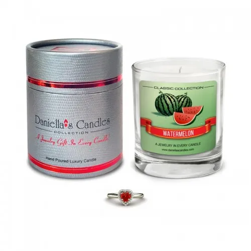 Daniellas Candles - CC100119-SM - Watermelon Jewelry Candle