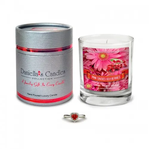 Daniellas Candles - CC100120-R5 - Pink Daisies & Goji Berries Jewelry Candle