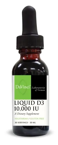 DaVinci - 0200553.030 - Vitamin D3 10,000 IU Liquid - Bottle of 30 Serv.