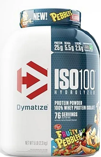 Dymatize Iso 100 Whey Protein Isolate Fruity Pebbles - 5 Lb (76 Servings)
