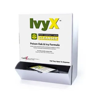 First Aid Only - From: 18-062 To: 18-065 - IvyX Post Contact Cleanser Packets, 50/bx (DROP SHIP ONLY)