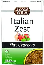 Foods Alive - 591002 - Italian Zest Flax Crackers
