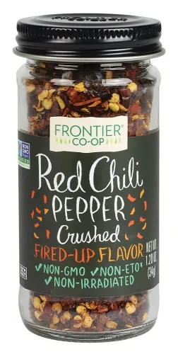 Frontier Bulk - 122 - Frontier Bulk Red Chili Peppers, Crushed, 1 lb. package