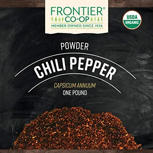 Frontier Bulk - 123 - Frontier Bulk Red Chili Peppers (1,000 HU), Medium Roasted, Ground, 1 lb. package