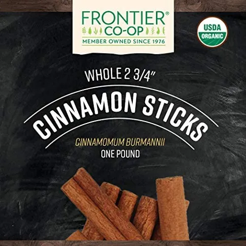 Frontier Bulk - From: 131 to  2698 - Frontier Bulk - Korintje Cinnamon Sticks 2 3/4" 1 lb. package 131 2698 ORGANIC