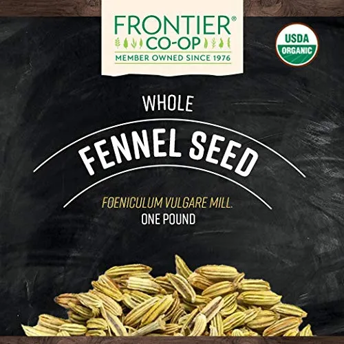 Frontier Bulk - 2619 - Frontier Bulk Fennel Seed, Whole ORGANIC, 1 lb. package