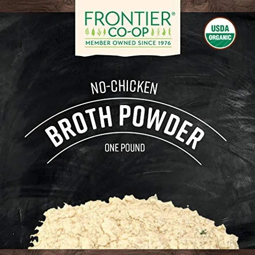 Frontier Bulk - 2869 - Frontier Bulk Broth Powder, No-Chicken, ORGANIC, 1 lb. package