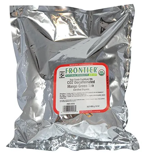 Frontier Bulk - 2943 - Frontier Bulk Mango Green Tea C02 Decaf., ORGANIC, Fair Trade Certified, 1 lb. package
