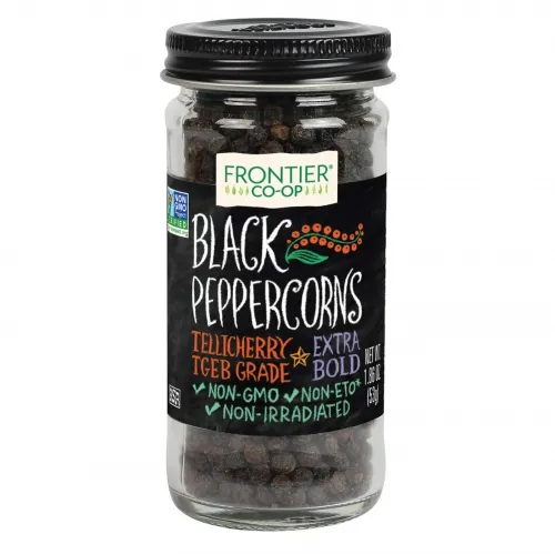 Frontier Bulk - 2955 - Frontier Bulk Tellicherry Black Peppercorns, Whole ORGANIC, 1 lb. package