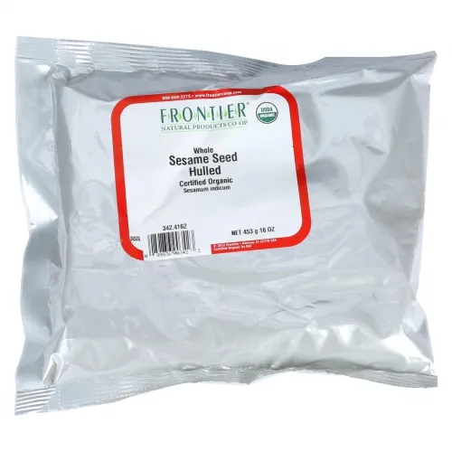 Frontier Bulk - 342 - Frontier Bulk Sesame Seed Hulled, Whole ORGANIC, 1 lb. package