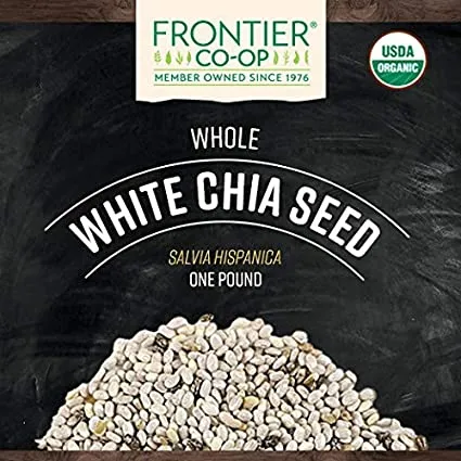 Frontier Bulk - 4886 - Frontier Bulk White Chia Seed, Whole ORGANIC, 1 lb. package
