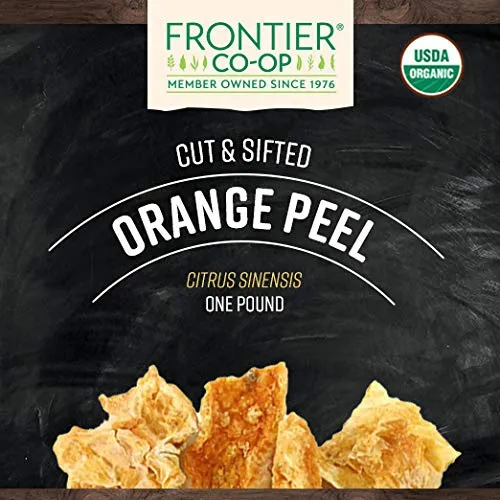 Frontier Bulk - 985 - Frontier Bulk Orange Peel, Cut & Sifted ORGANIC, 1 lb. package