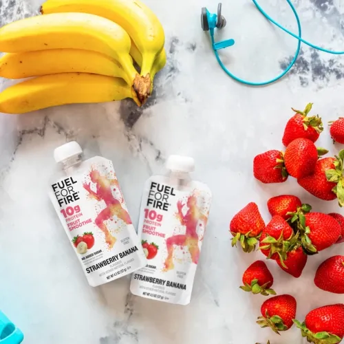 Fuel for Fire - 235575 - Portable Protein Snacks Strawberry Banana  pouch