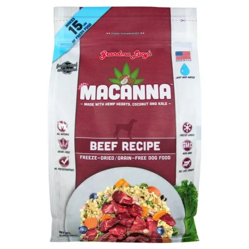 Grandma Lucys  - 235948 - Freeze-Dried Dog Food Beef 1 lb. Macanna