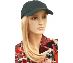 Hats For You - 310-01-LB-W13 - Baseball Cap With Light Blond Hair Piece
