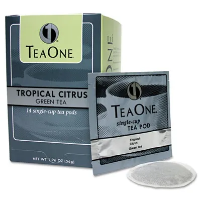 Javatrade - JAV20700 - Tea Pods, Tropical Citrus Green, 14/Box