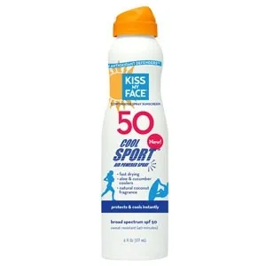 Kehe Solutions - 1612274 - Sunscreen Spray Sport SPF 50 Kiss My Face 6 oz