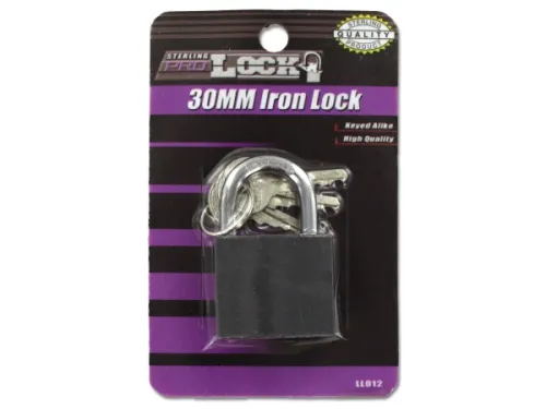 Kole Imports - LL012 - 30mm Iron Lock With Keys