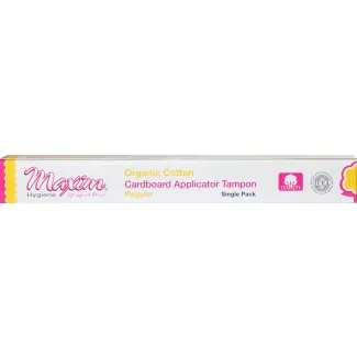 Maxim Hygiene From: 1-131201-1 To: 1-131401-1 - Organic Cardboard Applicator Tampon - Single Pack