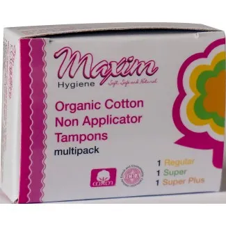 Maxim Hygiene - 1-133603-1 - Organic Non Applicator Tampon - Multi Pack - Combo
