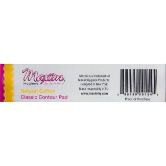 Maxim Hygiene - 1-230401-1 - Natural Classic Contour Sanitary Pads - SinglePack - Regular