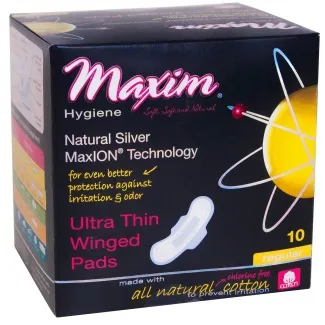 Maxim Hygiene - From: 1-231110-1 To: 1-231708-1 - MaxION Ultra Thin Winged Pads Daytime Regular