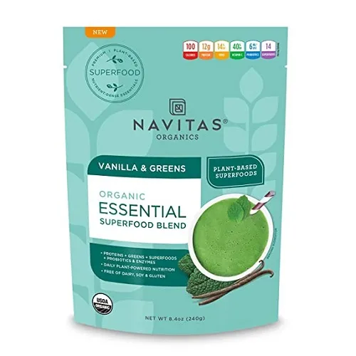 Navitas Organics - 232694 - Essential Superfood Blends Vanilla & Greens Powder