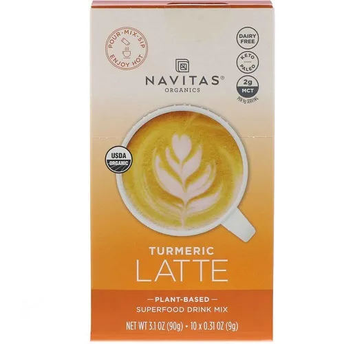 Navitas Organics - 235796 - Superfood Lattes Turmeric Latte 10 ) packets