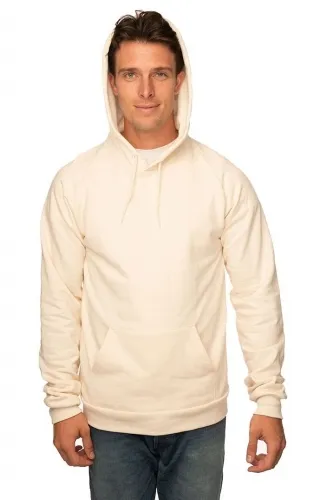 Royal Apparel - 21052ORG- Natural - Unisex Organic Hooded Pullover Sweatshirt-Natural