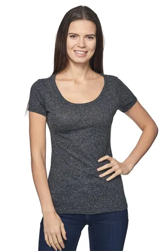 Royal Apparel - 32112-Eco tri charcoal - Womens eco Triblend Scoop Neck-Eco tri charcoal