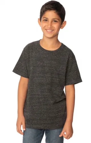 Royal Apparel - 32121- Eco tri charcoal - Eco TriBlend Youth Short Sleeve Tee-Eco tri charcoal